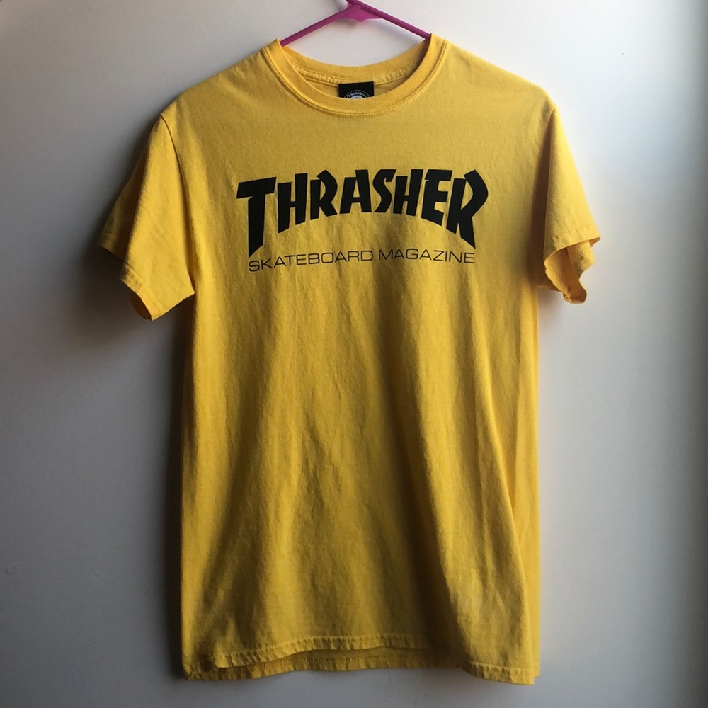gold short sleeve thrasher t-shirt